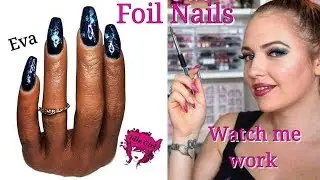TRYING FOIL NAILS FOR THE FIRST TIME POOCHIEZ REALISTIC PRACTICE HAND EVA | IdleGirl