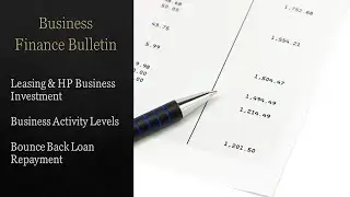 Leasing and HP Business Investment; Business Activity Levels; and Bounce Back Loan Repayment