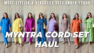 STYLISH SOLID CORD SETS FOR EVERYDAY WEAR | MYNTRA HAUL