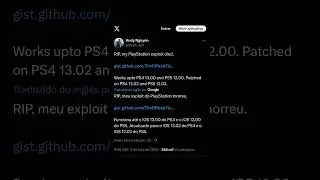 🔥NOVOS EXPLOIT KERNEL DIVULGADOS PARA PS4 13.00 E PS5 12.00  PELO THE FLOW!! #ps4 #ps5 #playstation