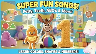 Toddler Learning Songs and Preschool Fun - Potty Training Bath time, Counting & Brush Teeth More! 