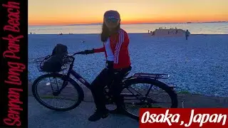 Japanese Bike Cultures. Cycling in Sennan Long Park Beach, Osaka Japan