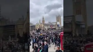 More footage of anti lockdown protests coming out of Europe  This time in London  Watch as a crowd m