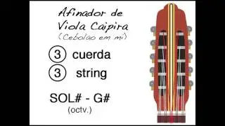 Afinador de Viola Caipira (Mi Maior - E major)
