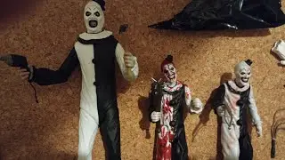 NECA terrifier ultimate art the clown figure Vs trick or treat studios terrifier figure comparison 