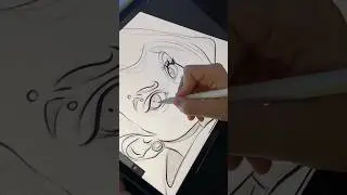 The best line art brush for Procreate. Line art process. #lineart #lineartdrawing #digitalart