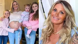 Carolina Gynning visar upp sin stora gravidmage och avsl&ouml;jar f&ouml;rlossningsdatumet!