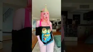 wearing my ex girlfriend&rsquo;s shirt lol #adventuretime #cosplay #princessbubblegum