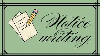 Notice writing on the cleanliness drive organised in your society 