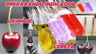 INDICADOR DE PH CON CEREZA 🍒 #quimicaanalitica #edutuber #experimento #ciencia #chemistry #redox 