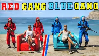 Franklin Red Gang Vs Adam Blue Gang | Red Gang Vs Blue Gang In Gta 5 | Gta 5 In Telugu