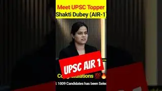 UPSC civil services 2024 Shakti dubey Topper #civilservices #result #upsc #trending #like
