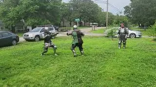 Jon Eppler and Kevin Franklin Spear in Armor