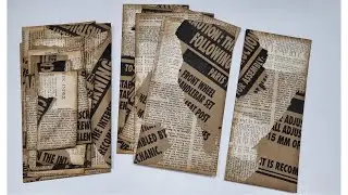 Peeled cardboard box collage tags & journal cards | Bonny And Clive