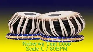Keherwa Taal Loop | 80 BPM | Scale C | Tabla Taal Loop | Keherwa Taal Theka | Enjoy Tabla Classes