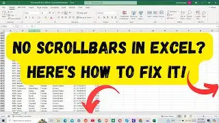 🔧 Vertical and Horizontal Scroll Bar Missing in Excel? How to Bring Them Back! 🔧