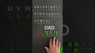 How to write dad in braille with M&Ms