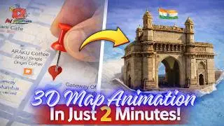 Building pop out of the map animation video tutorial │ 3D Map Animation Video free tutorial 🔥