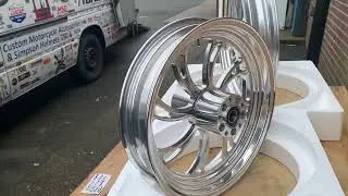 Harley Davidson Softail custom billet wheels cnc 21x3.5 &16x3.5 @CustomCruisersLimited