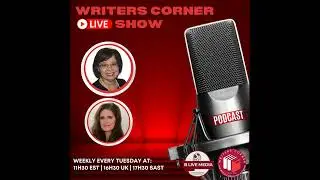 Writers Corner: Authors on Air Host Terry Sheperd with the Mystery Bug Collection