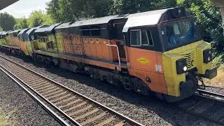 Class 70 + 66 | 70802 + 70815 + 66850 &lsquo;David Maidment OBE&rsquo; | Colas Rail Freight
