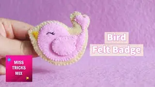Сделай сам: простая фетровая наклейка в виде птицы | Felt Craft.