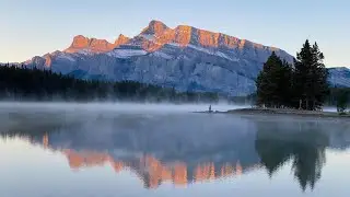 Banff 5 - Two jack lake sunrise, downtown banff