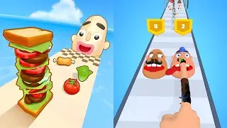 Sandwich Runner VS Dirty Finger 3D - New Update 2025 All levels Gameplay