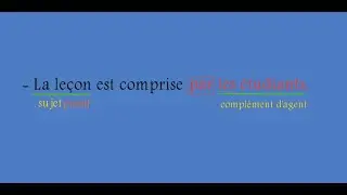 Le complément d'agent