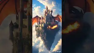 Epic Floating Castle in the Sky with Fire-Breathing Dragons | Cinematic Fantasy 4K AI Animation