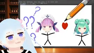 【 Dibujando 】No se como dibujar Yuri entre Rushia y Aqua pero lo intentare xD