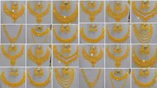 Top trending Gold bridal necklace set designs 2025 | Royal Gold jewellery design 2025