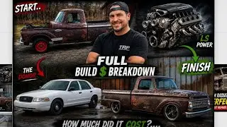 Сколько это стоило? 20 тысяч? | Мой Ford F100 1966 года с двигателем 5.3 LS и двигателем от Crown...