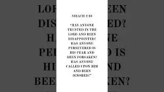 Daily Bible Verse - SIRACH 2:10 #prayer #shorts #bible #verseoftheday