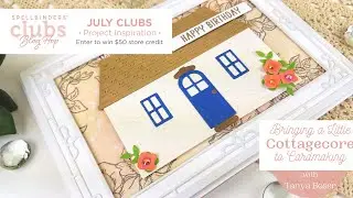 July 2021 Spellbinders Clubs Blog Hop/Make Your Own Embossing Powder/Cottage Card