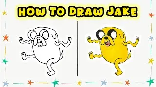 How to Draw Jake the Dog from Adventure Time &ndash; Simple Art Process