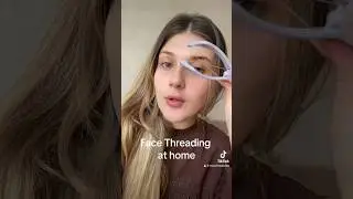 Face threading at home! Super easy #facethreading #threadingeyebrow #facethreadingathome