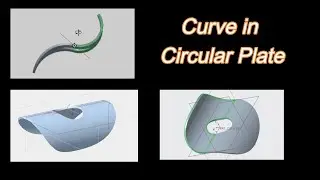 How to create curve on Circular Plate | 3D Curve on Circular Shape | Create Profile in Creo