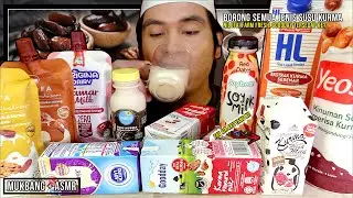 BELI SEMUA JENIS AIR SUSU KURMA | MUKBANG MALAYSIA (NILOFA, FARM FRESH)