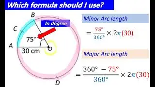 Finding Arc length, Area of Sector and Segment #arclength #segment