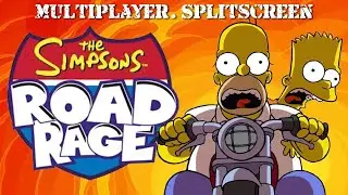 The Simpsons Road Rage | Homer vs Grampa | Nintendo Gamecube | 2 Players Splitscreen | Gameplay HD