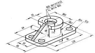 🔵 DIBUJO 5 de PIEZA MECÁNICA en AUTOCAD 3D