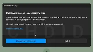 Disable Notification Password Reuse is a Security Risk in Windows 11