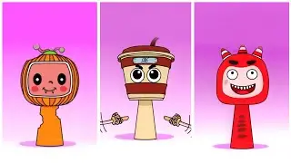 My Sprunki OC: COCOMELON  🆚  CAPUCHINO ASSASINO  🆚  ODDBODS Tiles Hop EDM Rush