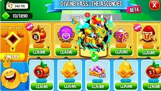 Dragon City: All DIVINE PASS Rewards + High Corrupted Time Dragon | FULL UNLOCKED 2022 😱