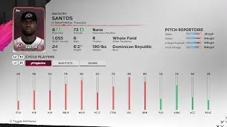 【MLBTheShow24Stats/メジャーリーグ選手能力】Mariners2A 0 Gregory Santos マリナーズ2A グレゴリー・サントス選手