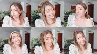 8 PEINADOS FÁCILES para CABELLO CORTO O MEDIANO | Peinados de 3 minutos! Ekaty