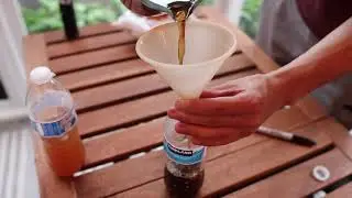 Social wasp (Vespinae) bottle trap demo