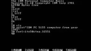 IBM PC 5155 [BASIC test] (1982) International Business Machines
