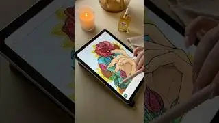 Relaxing iPad Coloring | A Soft Creative Break #shorts #relaxingcoloring #stressrelief #ipadcoloring